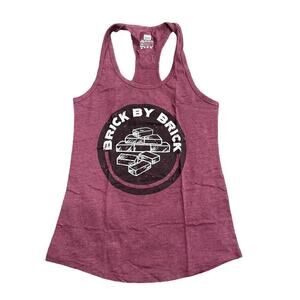 The Lift Box Women's Brick by Brick Tank Top in Burgundy, Size M​​​​